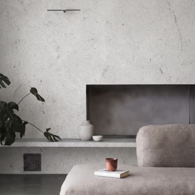 Premium MCM Wall with Cement Texture Detail